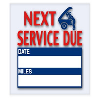 Oil Change Stickers