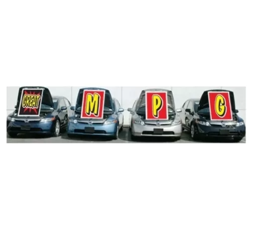 UNDER HOOD SIGN KIT 4-PIECE MESSAGE IS GREAT MPG  ez905set