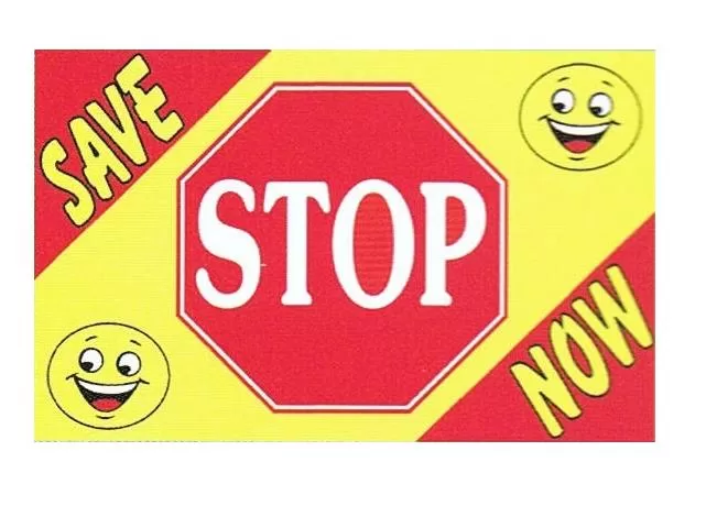 STOP SAVE NOW 3x5 flag.  #303r