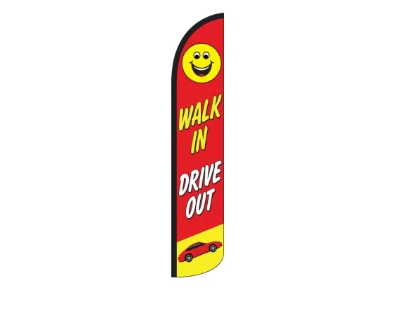 WALK IN DRIVE OUT flags #WF - 0105