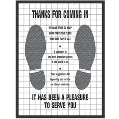 * New Style * Paper Waffled Floor Mats Qty 500 #130