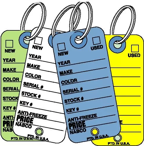 Nabco Paper Key Tags  Box of 500