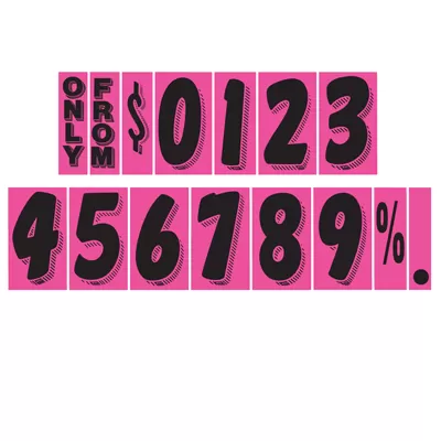 7 1/2 inch Hot Pink Adhesive Number.ez140