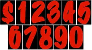 Fire Red Designer Adhesive Number 7 1/2 inch.  ez178r