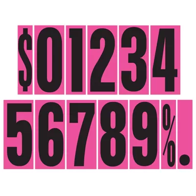 9 1/2 inch Hot Pink Adhesive Number.  ez112