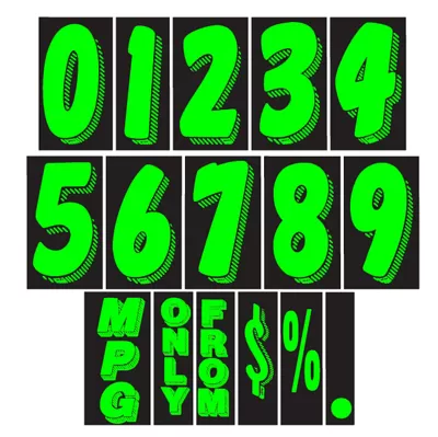 11 1/2 inch Chartreuse Adhesive Number.  ez113