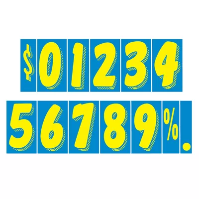 11 1/2 inch Blue & Yellow Adhesive Number.  ez114