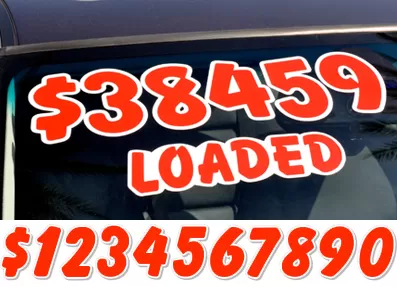 Red & White Die Cut Numbers.  ez258