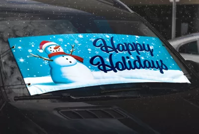 Holiday Windshield Banners.  ez295-hol
