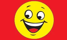 Red Happy Face 3x5 flag. #325rb