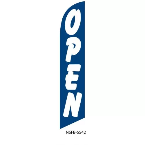 Open feather flag.  sfb-5542