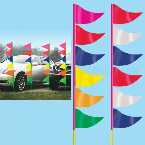 Fluorescent plasticloth ground pennants