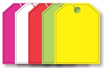 Mirror Hang Tags  blank with black border  #7515