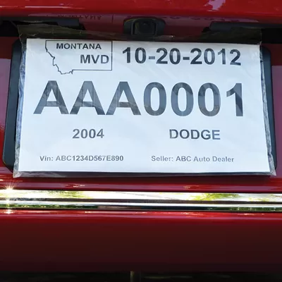 License Plate Bags for paper plates with self-seal pouch and adhesive strips  835-01