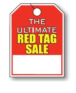 mirror hang tags  ultimate red tag sale  #7553