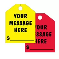 500 custom mirror hang tags - #7590