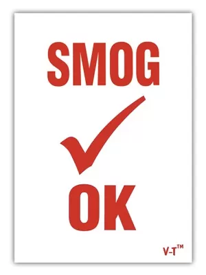 smog ok stickers static cling red 10 packs