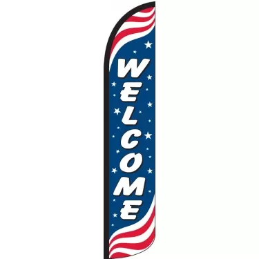 welcome feather flag #wf-0063