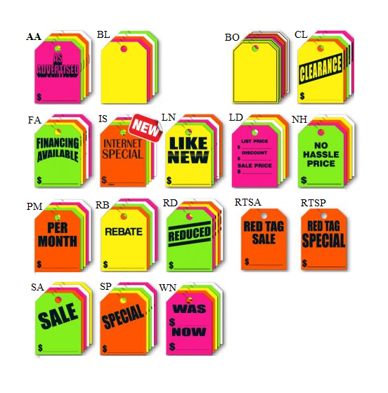 extra large mirror hang tags