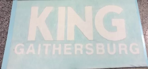 1500 pre spaced vinyl decals King Gaithersburg #510
