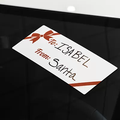 Holiday Gift Tag for windshield #537