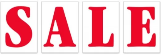 Under Hood Sign Red and White 4-piece Sale kit #4730