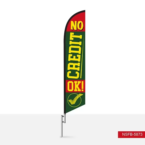 no credit ok feather flag #sfb5873