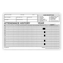 EMPLOYEE ATTENDANCE TRACKER FORM #6110-00