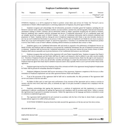 EMPLOYEE CONFIDENTIALITY AGREEMENT FORM #6125