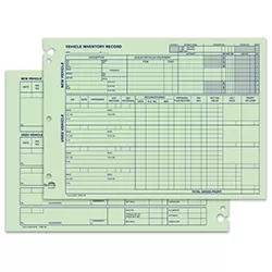 VEHICLE INVENTORY RECORD - A-532 - QTY. 50 - #792