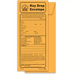 KEY DROP ENVELOPE - KRAFT WITH CHECKLIST