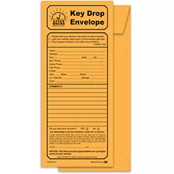 KEY DROP ENVELOPE - KRAFT NO CHECKLIST
