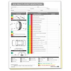 KIA Multi-Point Inspection Forms - Package of 250 | Dealer Service Inspection Sheets