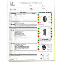 MAZDA Multi-Point Inspection Forms - Package of 250 | Dealer Service Inspection Sheets