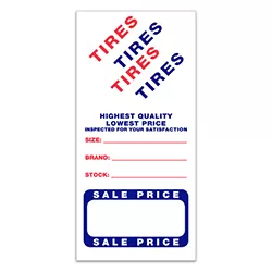 TIRE ADVERTISING LABELS - 2 3/4