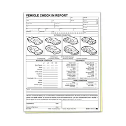 VEHICLE CHECK IN REPORT - 2 PART - QTY. 100  #605