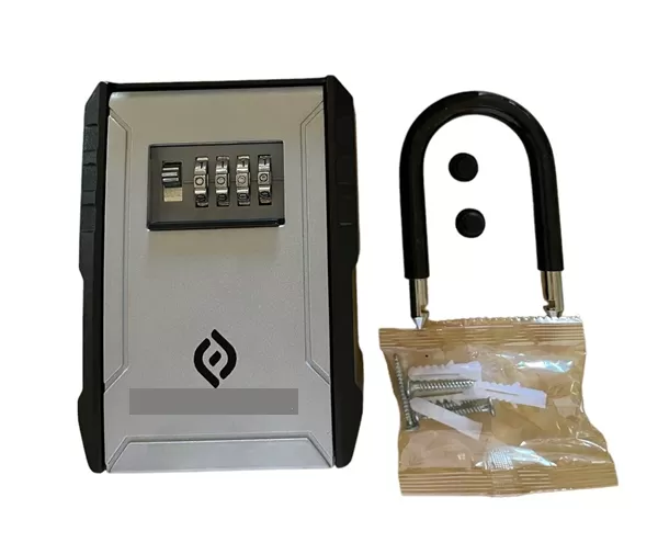 Combination Style Outdoor Metal Lock-Box For Keys / Shackle mount, wall mount, or car window mount