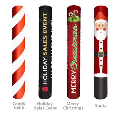 Holiday Bollard Covers  For Traffic Barrier Posts