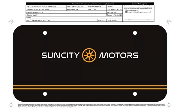 Full Color Custom License Plate Inserts 35 mil