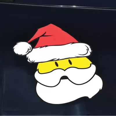 Santa Decal Sold in 3 Pieces