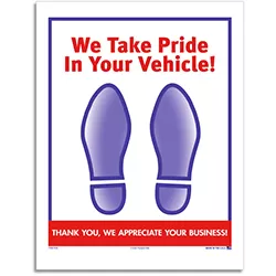 Caats Floor Mat - Paper Footprint 2-color - Red & Blue, 50 #, Box Of 500