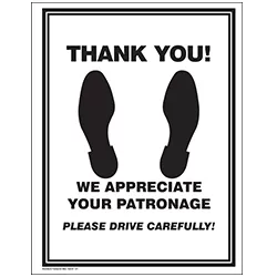 Floor Mat - Paper Footprint - Black, 50#, Box of 500