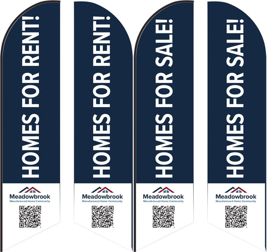 Custom Meadowbrook Double Sided Nsfb Style Feather Flag