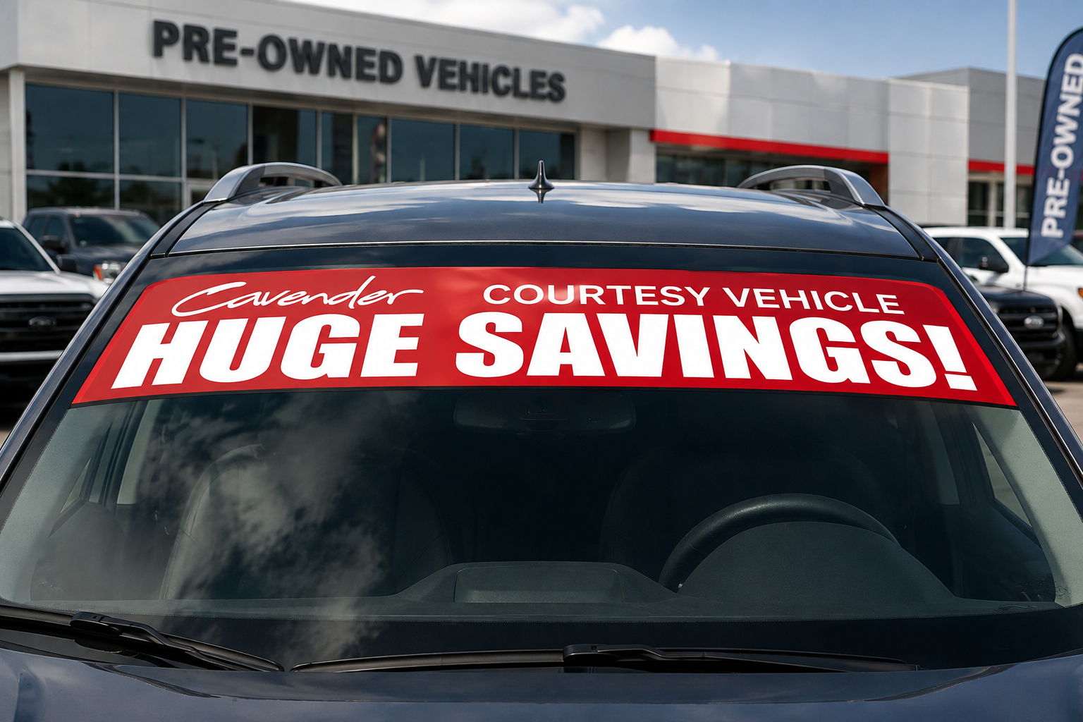 Custom Windshield Advertising Decals