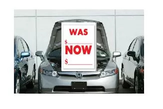 UNDER HOOD SIGN | WAS $ NOW $  RED & WHITE  ez905