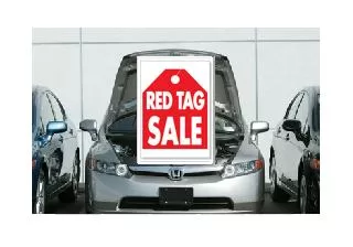 UNDER HOOD SIGN | RED TAG SALE  RED & WHITE  ez905