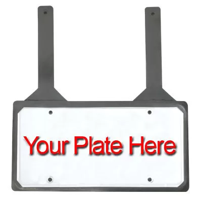 Trunk Style Rubber License Plate Holder with straps. 4850