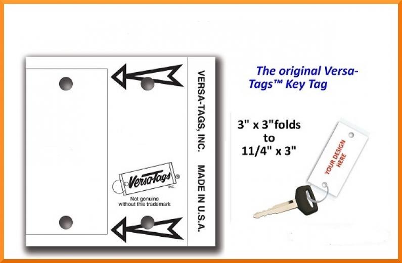 500 Plastic Poly Key Tags With Markers & Rings