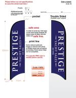 Custom Double-sided EZ style Feather Flag - Prestige Yachts