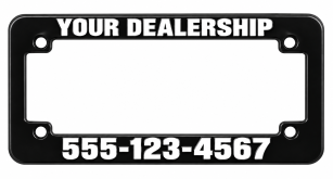 Custom Raised Letter Motorcycle License Plate Frames